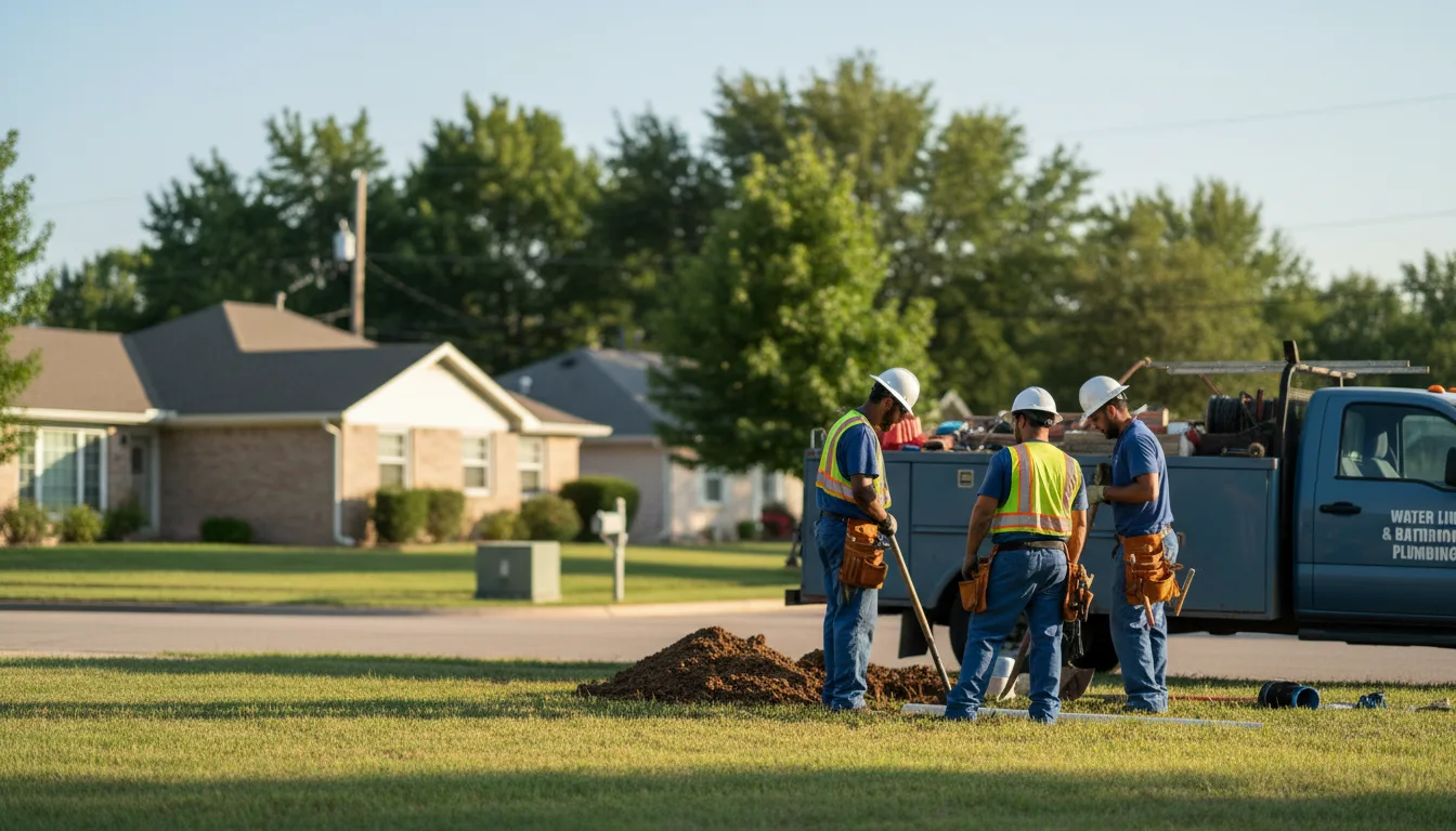 Residential water line and bathroom plumbing service in University Heights, IA